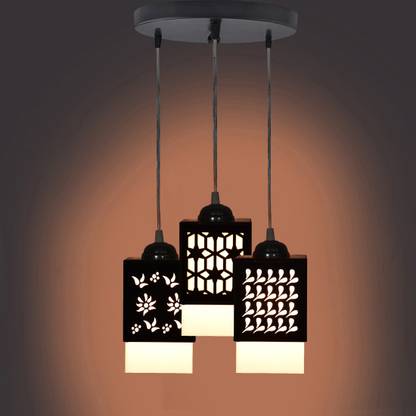 DecorVista 3 Light Creative Wooden Pendant Lamp for Room,Foyer,Hallway Ceiling Lamp Pendants Ceiling Lamp