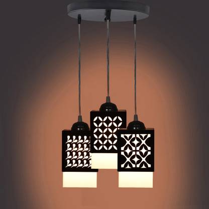 DecorVista 3 Light Creative Wooden Pendant Lamp for Room,Foyer,Hallway Ceiling Lamp Pendants Ceiling Lamp