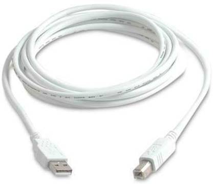 Fedus Micro USB Cable 5 m 5 Meter USB 2.0 Printer for HP, Canon, Epson Micro USB Cable (Compatible with Computer, Printer, Laptop, White, One Cable)