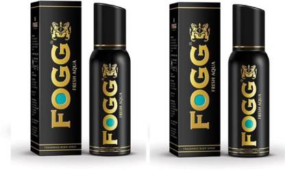 FOGG Fresh Aqua Black Series Fragrance Body Spray Pack of 2 Combo (120ML each) Perfume Body Spray - For Men & Women (240 ml, Pack of 2) Perfume Body Spray  -  For Men & Women