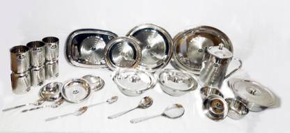 BINOO Premium Pack of 52 Stainless Steel Dinner Set
