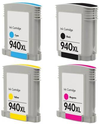 DARKPRINT 940 XL Ink Cartridge Replacement For 940 XL Ink Cartridge For Use In HP Officejet Pro 8000 Printers, HP Officejet Pro 8500 All-in-One Printers Black + Tri Color Combo Pack Ink Cartridge
