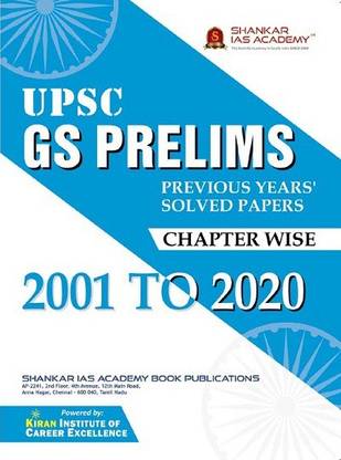 Kiran UPSC GS Prelims Previous Years Solved Papers Chapterwise 2001 To 2020 (English Medium) (3215)