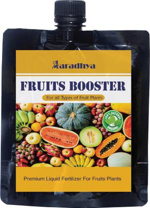 aaradhya Organic Fruit Booster for all types of Fruit plants Reduce Flower Drops and increase Fruit size 250 ml pack Fertilizer