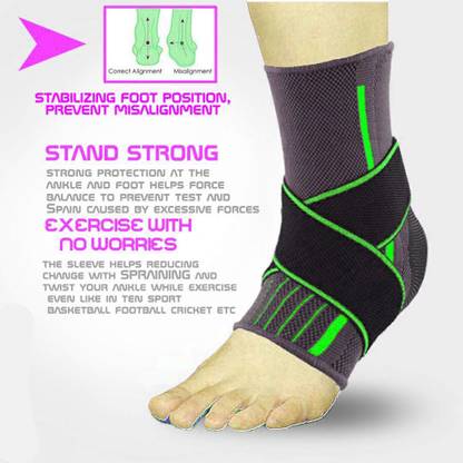 Leosportz 2 PIC Adjustable Ankle Brace for Injury and Pain Support Ankle Support