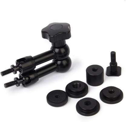 Hiffin Inch Adjustable Friction Articulating Magic 1/4" Hot Shoe Connector Arm for LCD Monitor LED Camera Tripod Ball Head