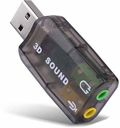 WorldAngle Black 3D SOUND Virtual 5.1 Stereo & Mic Sound Card Phone Converter
