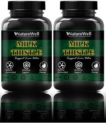 Naturewell Milk Thistle with 800 mg of Silymarin for healthy Liver (120N)