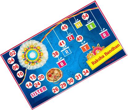 Tambola Tickets Rakhi Special Theme (27 Cards , Printed on Hardsheet ) Board Game Accessories