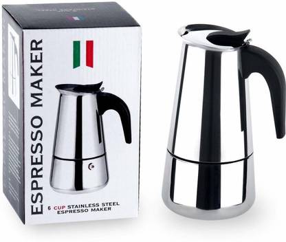 Dherik Tradworld Espresso Maker Stovetop Coffee Percolator Italian Coffee Maker Moka Pot 6 Cups Coffee Maker