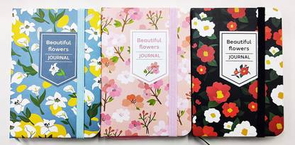 XINGLI Floral Print Pocket-size Diary Ruled 80 Pages