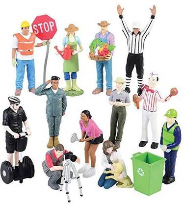 US & Constuctive Playthings Playthings MTC-334 Pretend Professionals Career Doll Figures, Toy Figures for Kids, Set of 12