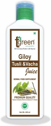 Tgreen Giloy, Tulsi & Vacha Juice  (400 ml)