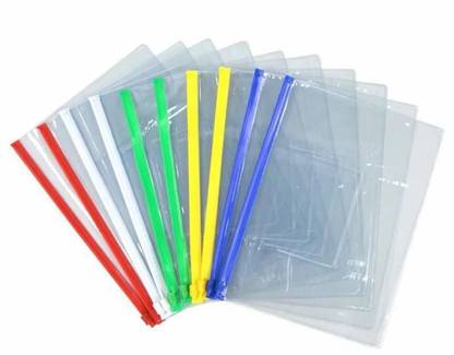 ERIKRAUZ PVC TRANSPARENT ZIPPER POUCH WITH NAME TAG A5