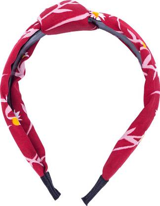 GOLDEN PEACOCK "Women Red coloured Floral Printed Hairband " Hair Band