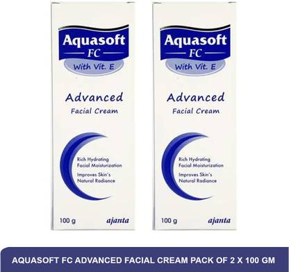 AQUASOFT Fc Advanced Facial Cream | Best Facial Moisturizer for Aging Skin(pack of 2)100g