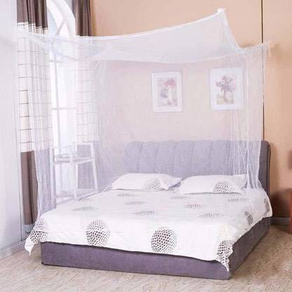 MOAQ Polyester Adults Washable Mosquito net for Queen size bed ( 6.5 x 6.5 Ft.) Mosquito Net