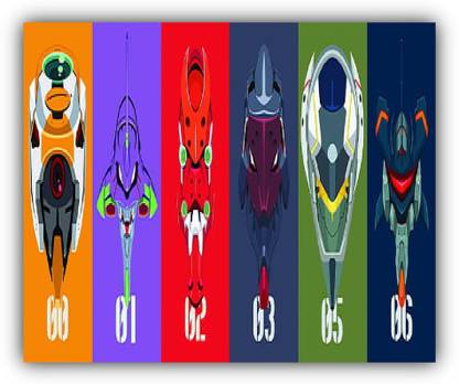 SKY DOT minimalism multiple display neon genesis evangelion cartoon characters Non Slip Base Mousepad