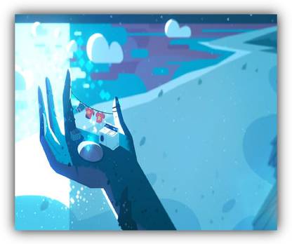 SKY DOT steven universe cartoon blue hands Non Slip Base Mousepad