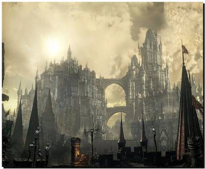 SKY DOT dark souls iii video games lothric screen shot Non Slip Base Mousepad