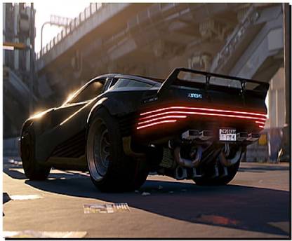 SKY DOT cyberpunk 2077 car video games rear angle view Mousepad