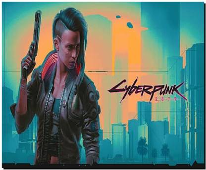 SKY DOT cyberpunk science fiction cyberpunk 2077 video games dystopian Non Slip Base Mousepad