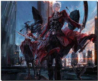 SKY DOT fate series tohsaka rin archer fate stay night archer Non Slip Base Mousepad