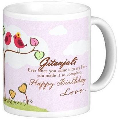 GNS Happy Birthday Gitanjali Romantic Wish 92 Ceramic Coffee Mug