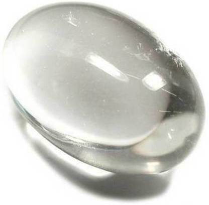 Shiv Natural Crystal Stone Shiva Lingam / Sphatik Decorative Showpiece  -  6 cm