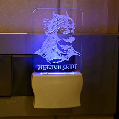1st Time Maharana Pratap 3D Illusion LED Plug & Play Lamp_KG48 Night Lamp