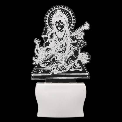 AFAST Goddess Saraswati Plays Veena 3D Illusion LED Night Lamp Night Lamp