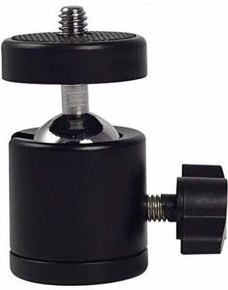 Hiffin Swivel Mini Ball Head 1/4" Screw 360 Degree Aluminum Alloy Body Rotating Swivel Mini Tripod Ball Head with 1/4" Screw Thread Base Mount for Lighter DSLR Camera Camcorder Tripod Ball Head