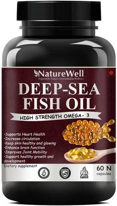 Naturewell Deep Sea Fish Oil Omega 3 - 60 Softgels, 1000 Mg