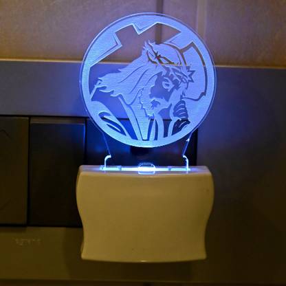 Somil 3D Illusion Holy Jesus LED Plug & Play Wall Lamp Night Lamp
