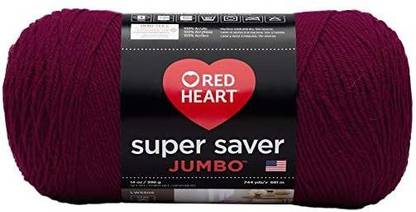 Red Heart Heart Super Saver Jumbo Yarn, Burgundy - E302C.0376