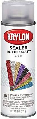 Krylon K03800000 Glitter Blast, Clear Sealer Fast Drying Coat To Increase Durability, 6 Oz