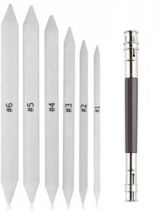 Definite Paper Blending Stumps White or Tortillon for Student Artists Professionals Sketching Shading Drawing with 1 Pencil Extender