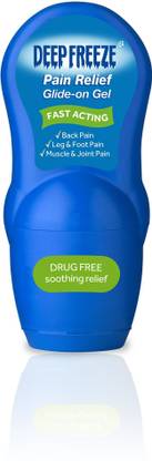 Deep freeze Pain relief Glide on Gel Fast Acting soothing relief 50ml gel Gel