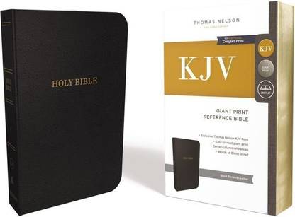KJV Holy Bible: Giant Print with 53,000 Cross References, Black Bonded Leather, Red Letter, Comfort Print: King James Version