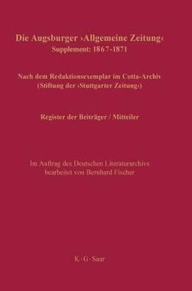 Register der Beitraeger / Mitteiler