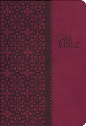 KJV Study Bible, Leathersoft, Red/Pink, Thumb Indexed, Red Letter