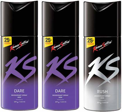 Kamasutra KS-14 DEO DDR 3 COMBO 150ML Deodorant Spray  -  For Men & Women
