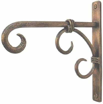 Famous Home Decor Golden Antique Wall Bracket for Bird Feeders 7 inc Shelf Bracket