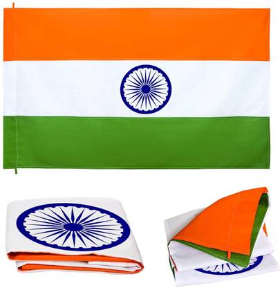 Almoda Creations Indian National Flag Indian National Flag (Size: 2.0x3.0 feet | 24x36 inch) Rectangle Outdoor Flag