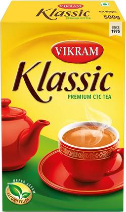 Vikram Klassic Premium CTC Leaf Tea 500 Gram Pack Tea Box
