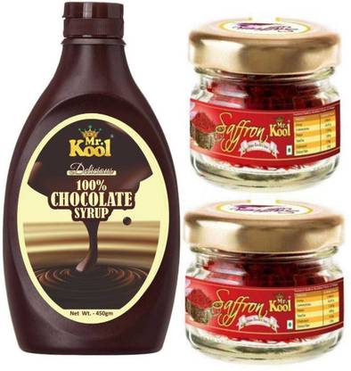 Mr.Kool Kashmiri Kesar Saffron (2 x 1 g) and Chocolate Syrup Combo