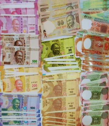 BOBO MIX FAKE/CHURAN NOTES 1,2,5,10,20,50,100,200,500,2000X10 =100 PCS GAG TOYS Gag Toy