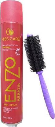 Miss Care ENZO Level 7 Super Hold Spray With 1Round Comb