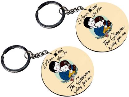 Crazy Corner The Someone Waiting For Me Printed Keychains Set of 2/Key Chain Key Chain
