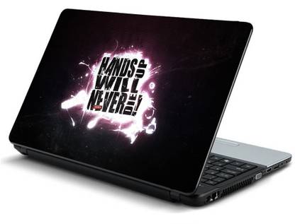 Geek hands up will never die HQ Laminated Vinyl Laptop Decal 15.6